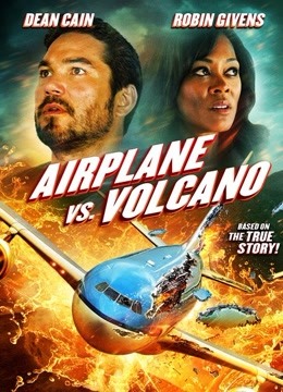 飞机和火山图片